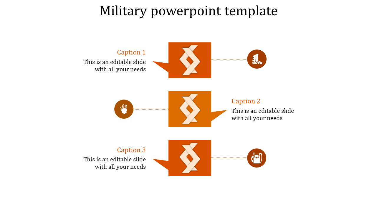 Stunning Military PowerPoint template presentation